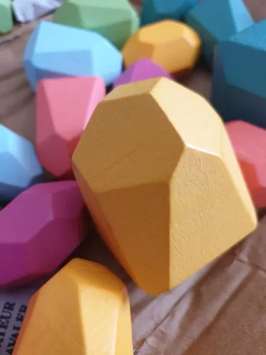 Wooden Stones Montessori Toy  Style Stacking Rainbow Game Jenga Set Balancing Building Blocks Wood Toy Gift