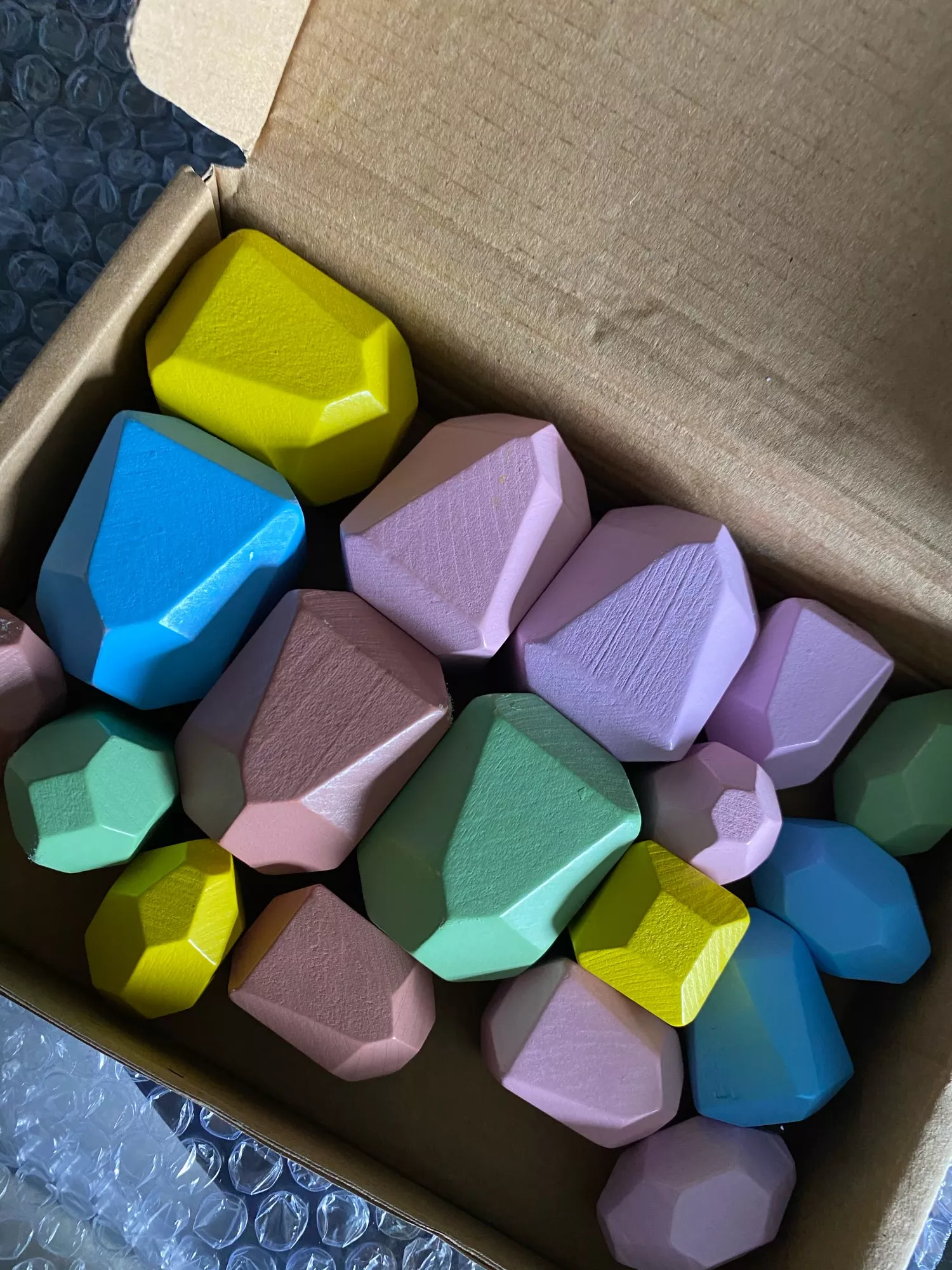 Wooden Stones Montessori Balang Blocks Wood Toy Gift