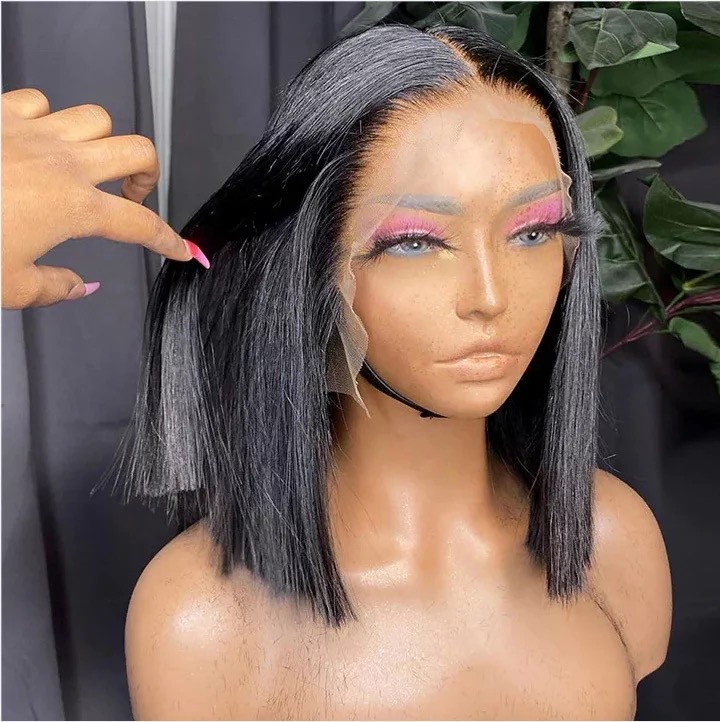 Brazilian Human hair lace bob wig