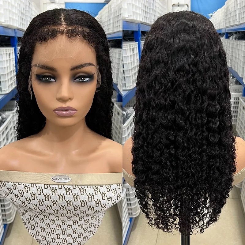 Human Hair Wigs With Curly Baby Hair Swiss Pre Pluck HD Lace Frontal Type 4B 4C Realistic Kinky Hairline Natural Edges Wigs