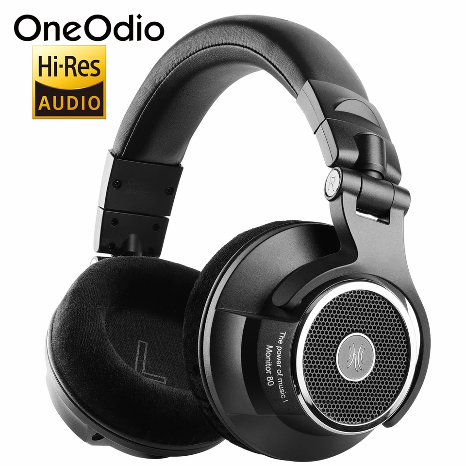 OneOdio Monitor 80 Pro Wired DJ Studio Headphones | UHF, 10-40kHz, Hi-Res Mic.