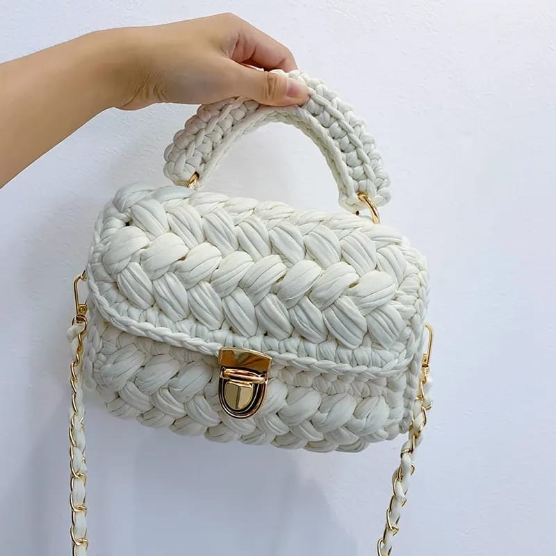 Knitted Handbag Wallet Fashion Rope Woven bags