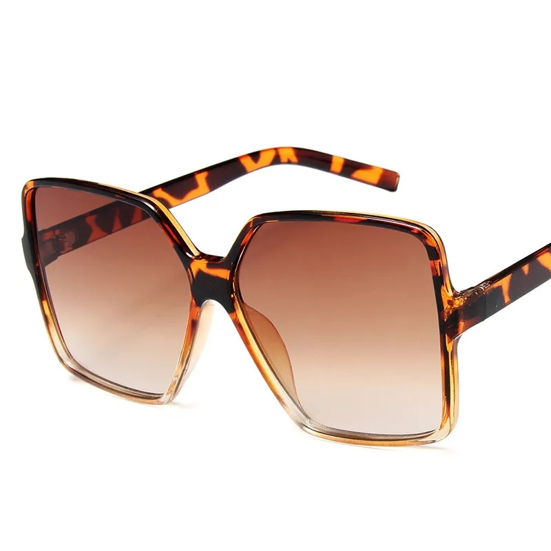 Women Oversize Sunglasses Gradient Plastic Brand Designer Sun Glasses Uv400