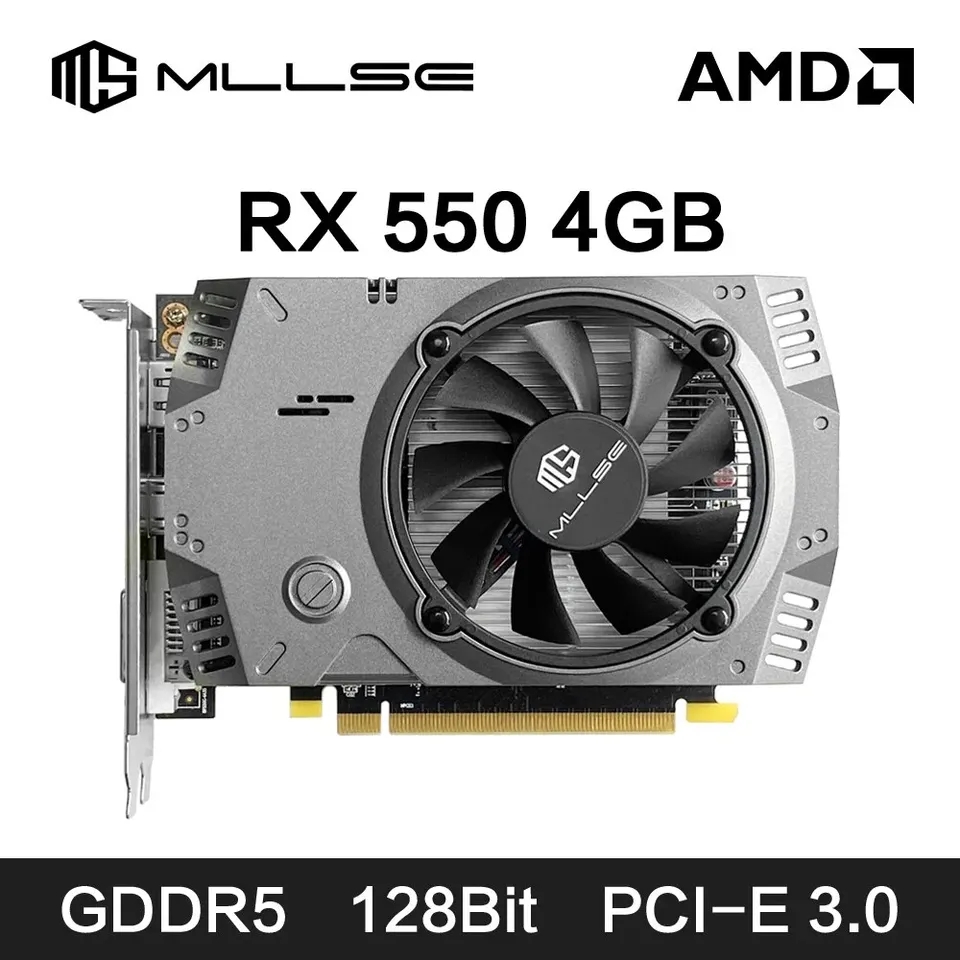 MLLSE AMD RX 550 4GB Graphics Card GDDR5 128Bit DVI HDMI Gaming Video Card